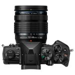 OM-5 (black) top plate view with 12-45 f/4 Pro fitted